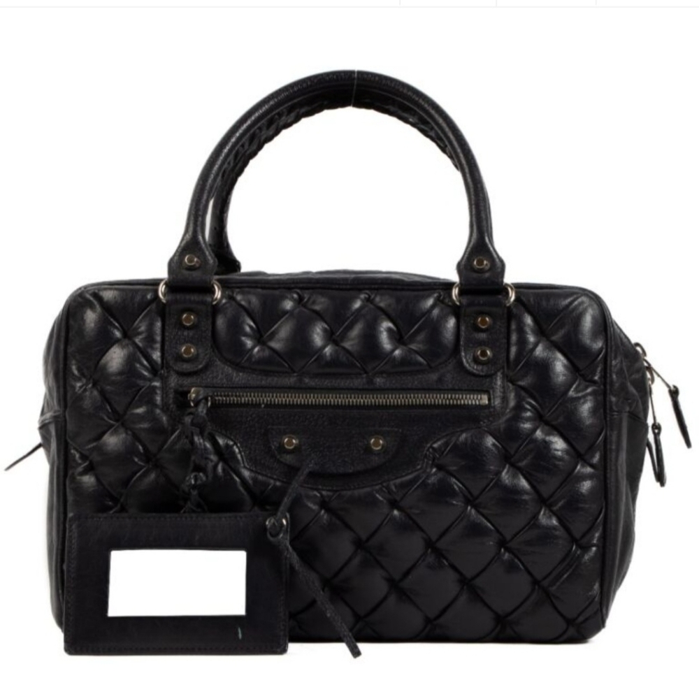 Balenciaga Black Quilted Satchel - Picture 6 of 11